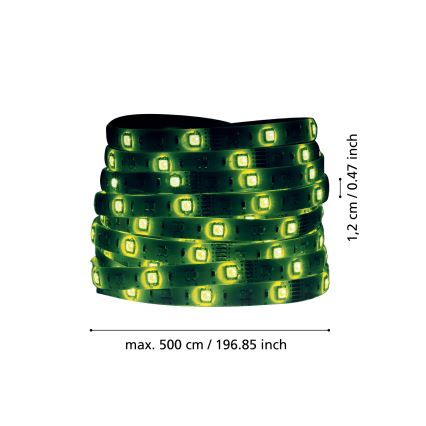 Eglo 31409 - LED RGBW Stmívatelný pásek 5m LED/11W/12/230V 2700-6500K