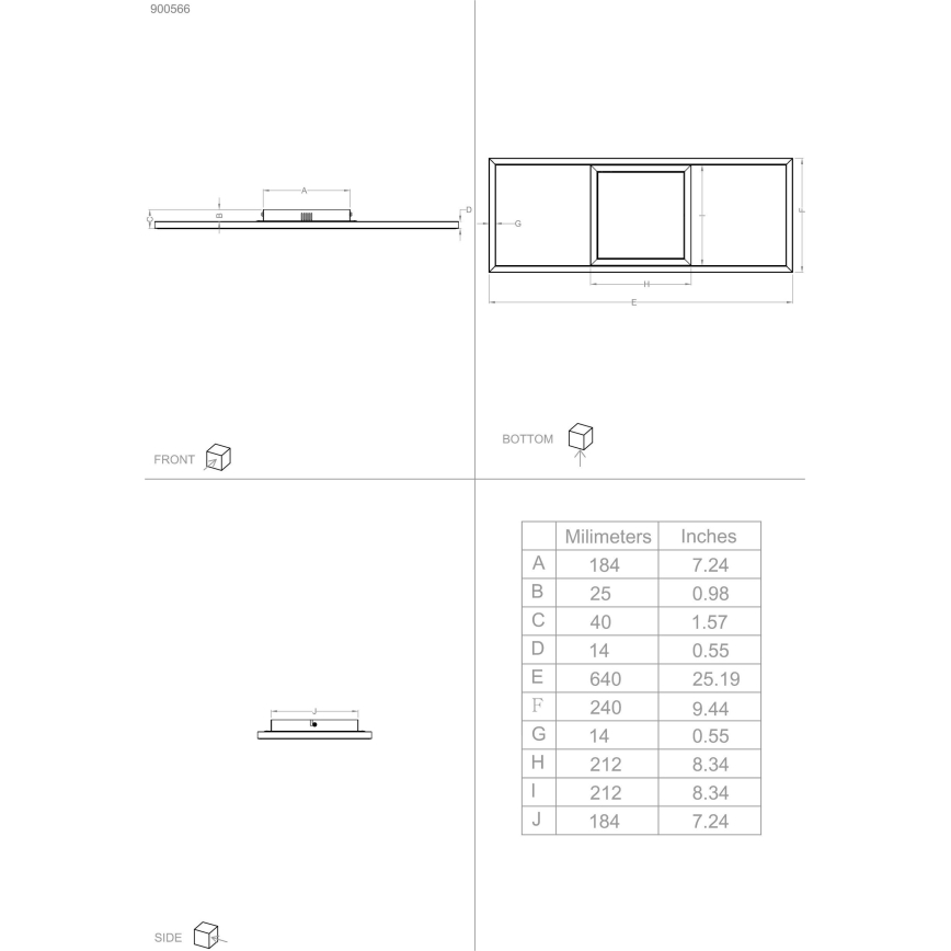 Eglo 31431 - LED RGBW Stmívatelné stropní svítidlo CALAGRANO-Z LED/21W/230V 3000-6500K černá