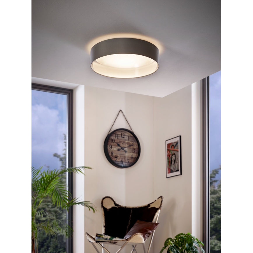 Eglo 31623 - LED Stropní svítidlo MASERLO LED/16W/230V 3000K pr. 40,5 cm šedá/stříbrná