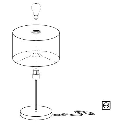 Eglo - Stolní lampa 1xE27/60W/230V