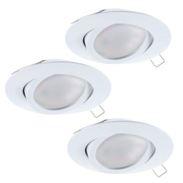 Eglo - SADA 3x LED Podhledové svítidlo TEDO 3xGU10-LED/5W/230V