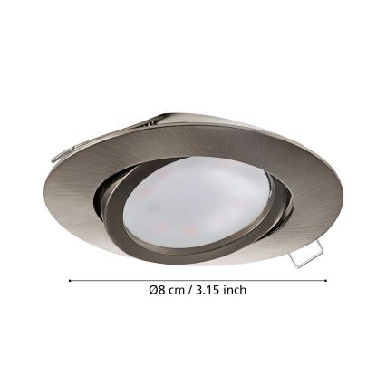 Eglo - SADA 3x LED Podhledové svítidlo TEDO 3xGU10-LED/5W/230V