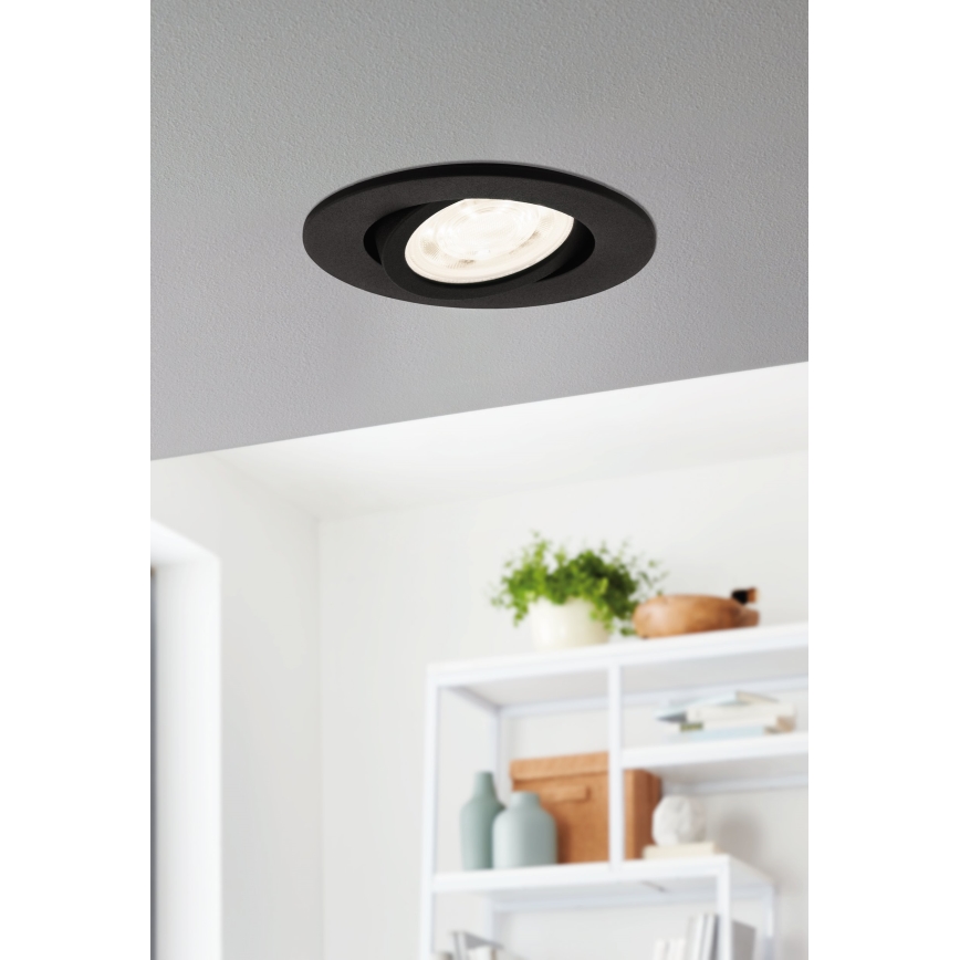 Eglo 31695 - LED RGBW Stmívatelné podhledové svítidlo SALICETO-Z LED/4,7W/230V 2700-6500K černá