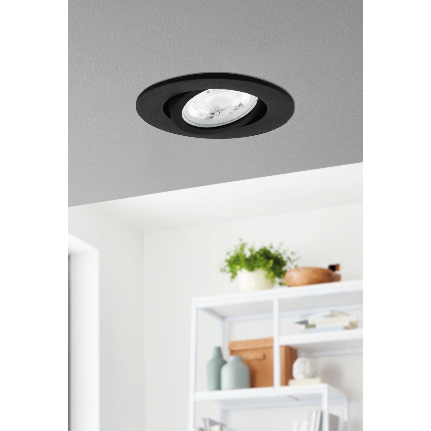 Eglo 31695 - LED RGBW Stmívatelné podhledové svítidlo SALICETO-Z LED/4,7W/230V 2700-6500K černá