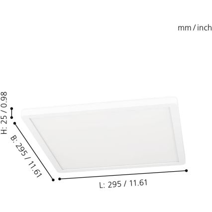 Eglo 31706 - LED RGBW Stmívatelné stropní svítidlo ROVITO-Z LED/14,6W/230V 2700-6500K černá