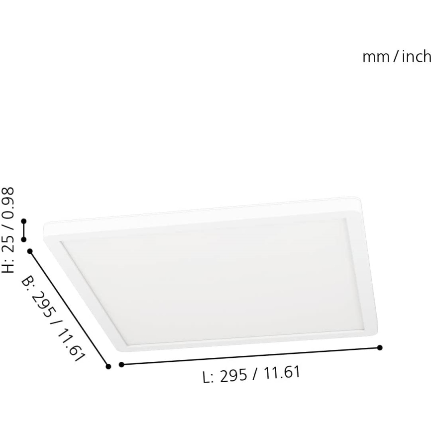 Eglo 31706 - LED RGBW Stmívatelné stropní svítidlo ROVITO-Z LED/14,6W/230V 2700-6500K černá