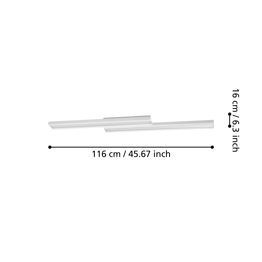 Eglo 31713 - LED RGBW Stmívatelné stropní svítidlo SALITERAS-Z LED/20,4W/230V 2700-6500K bílá