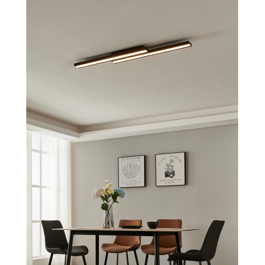 Eglo 31715 - LED RGBW Stmívatelné stropní svítidlo SALITERAS-Z LED/20,4W/230V 2700-6500K černá