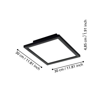 Eglo 31723 - LED Stmívatelné stropní svítidlo SALOBRENA-Z LED/15,3W/230V 2700-6500K černá