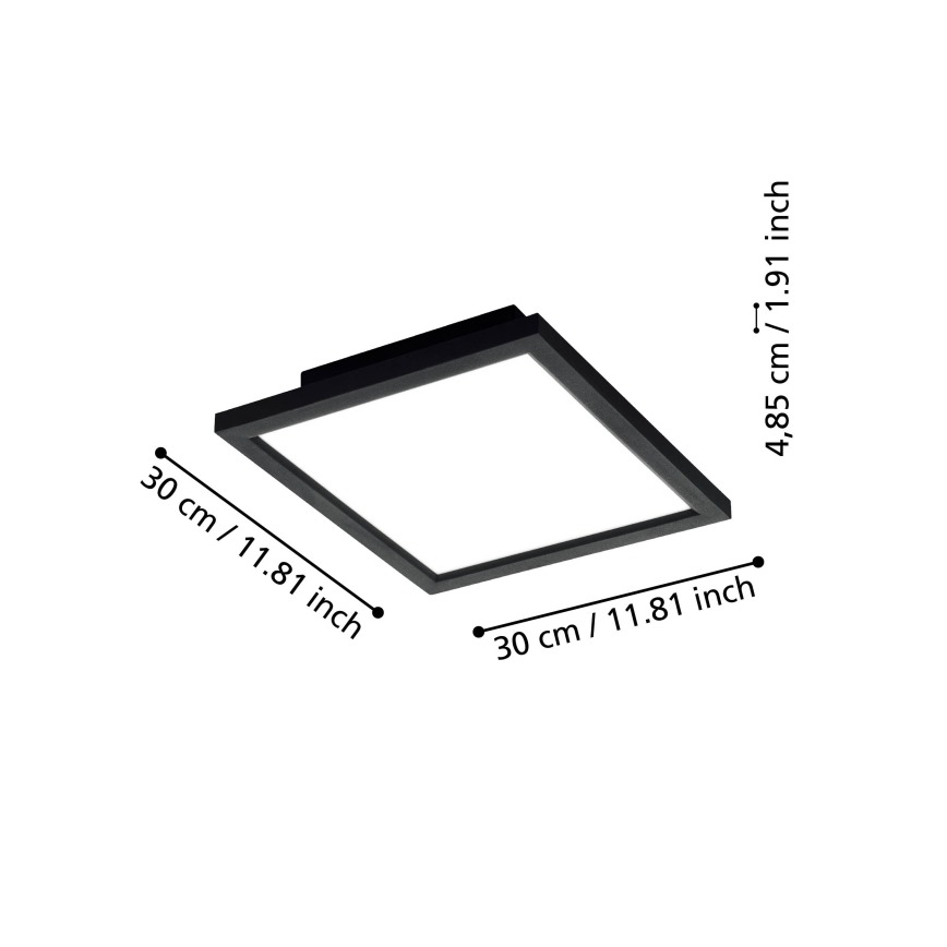 Eglo 31723 - LED Stmívatelné stropní svítidlo SALOBRENA-Z LED/15,3W/230V 2700-6500K černá