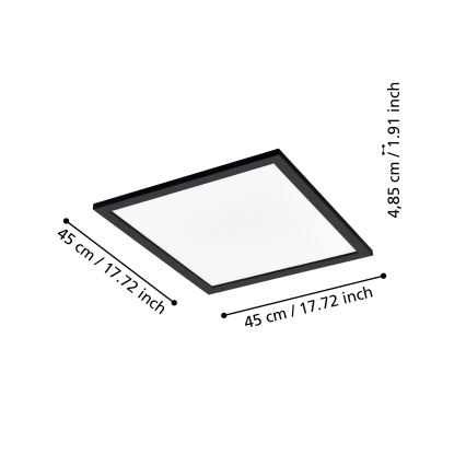Eglo 31724 - LED Stmívatelné stropní svítidlo SALOBRENA-Z LED/21,5W/230V 2700-6500K černá