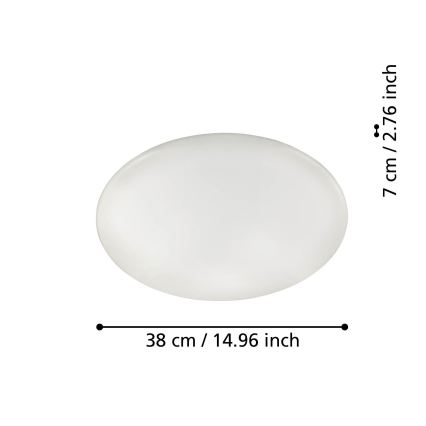 Eglo 31737 - LED Stmívatelné stropní svítidlo TOTARI-Z LED/19,2W/230V 2700-6500K bílá