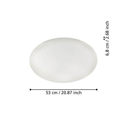Eglo 31738 - LED Stmívatelné stropní svítidlo TOTARI-Z LED/44,8W/230V 2700-6500K bílá
