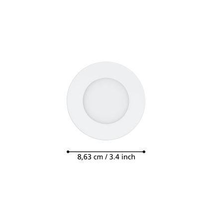 Eglo 31741 - SADA 3x LED Stmívatelné koupelnové podhledové svítidlo FUEVA-Z LED/2,8W/230V 2700-6500K IP44 bílá pr. 8,5 cm