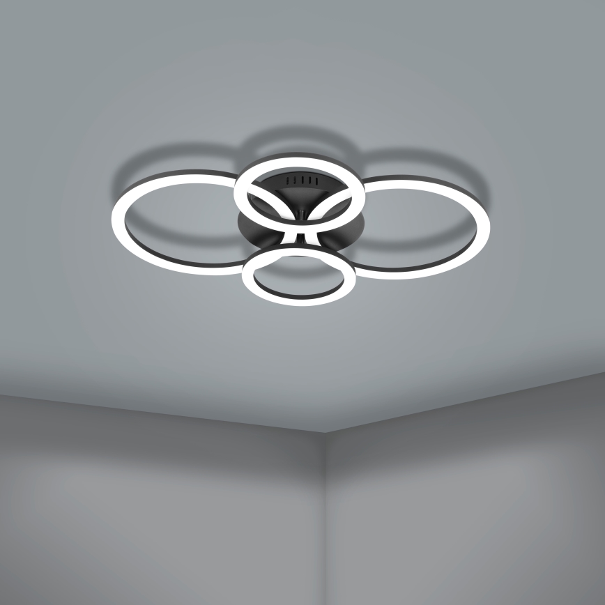 Eglo 31769 - LED Stmívatelné stropní svítidlo PARRAPOS-Z LED/41W/230V 3000-6500K černá