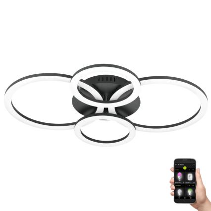 Eglo 31769 - LED Stmívatelné stropní svítidlo PARRAPOS-Z LED/41W/230V 3000-6500K černá