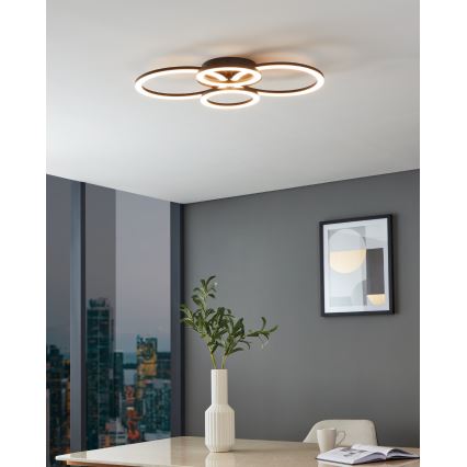 Eglo 31769 - LED Stmívatelné stropní svítidlo PARRAPOS-Z LED/41W/230V 3000-6500K černá