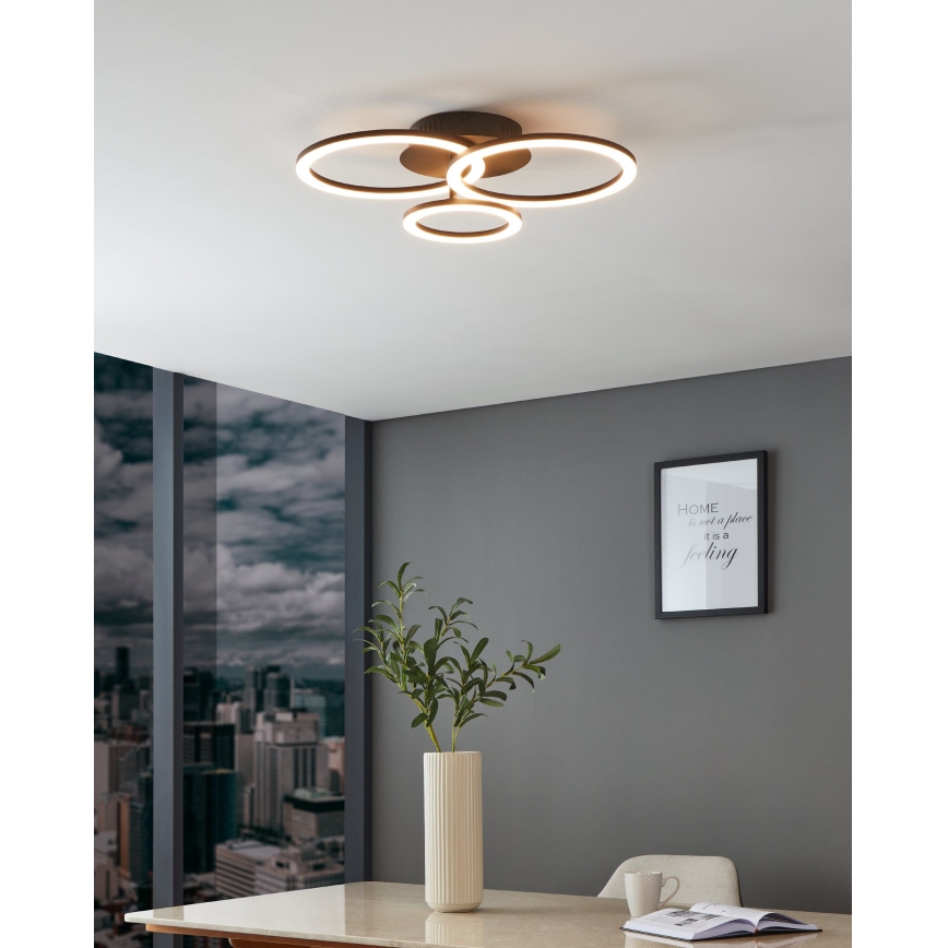 Eglo 31771 - LED Stmívatelné stropní svítidlo PARRAPOS-Z LED/33W/230V 3000-6500K černá