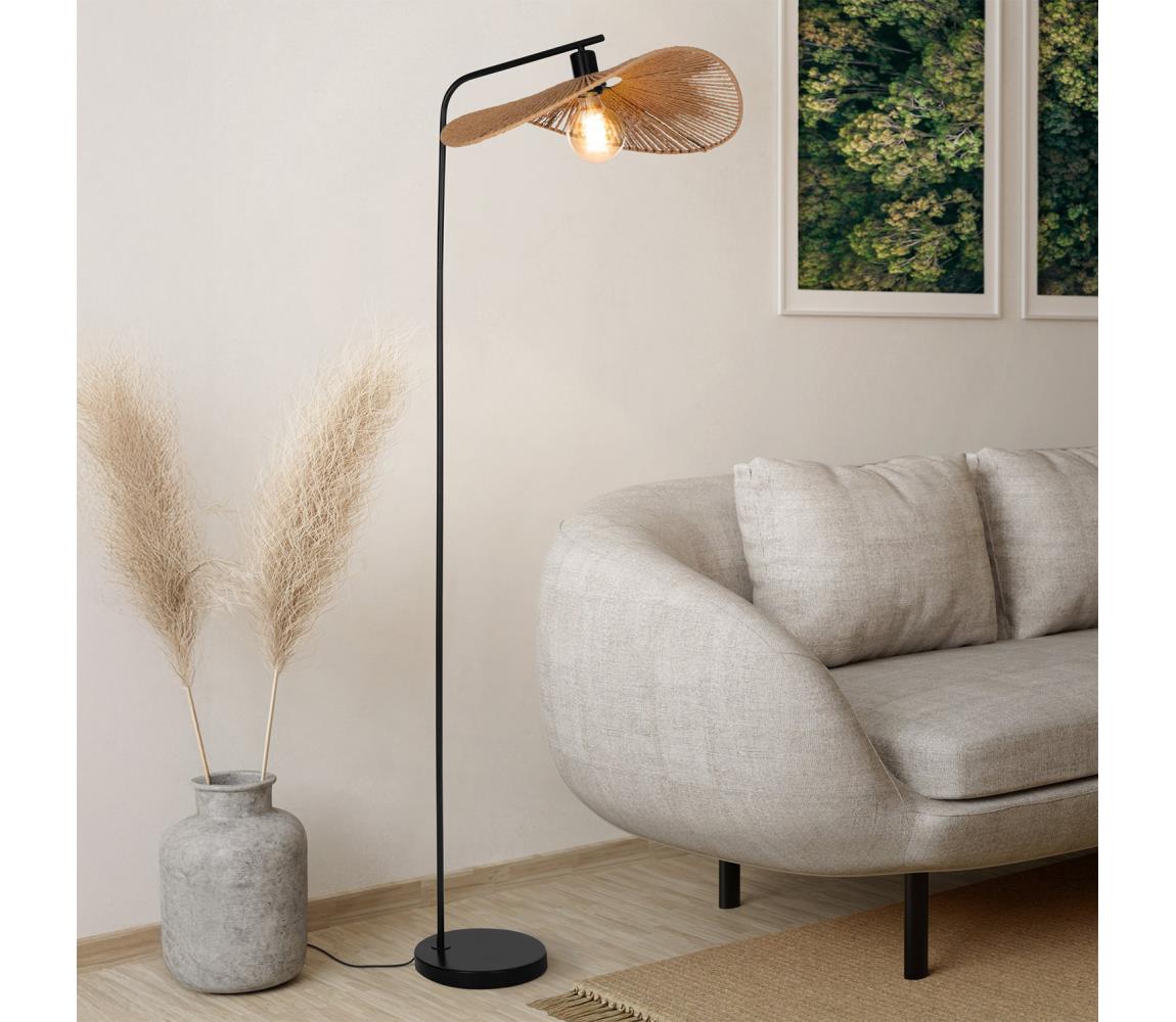 Eglo 31966 - Stojací lampa SIRUELA 1xE27/42W/230V hnědá/černá 31966