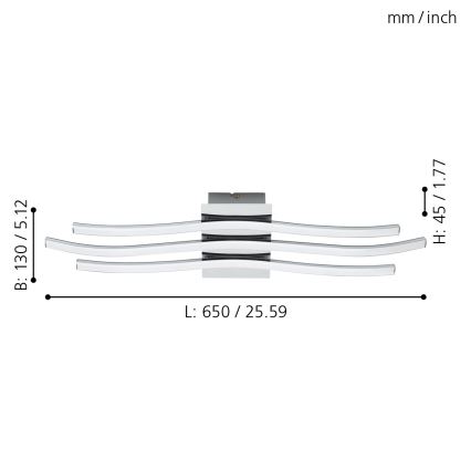 Eglo - LED stropní svítidlo LED/26W/230V