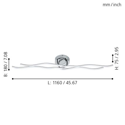 Eglo - LED stropní svítidlo LED/40W/230V