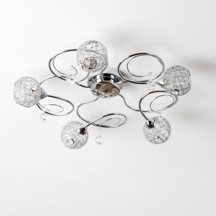 Eglo 32103 - LED Přisazený lustr VELAGO 5xG9/33W/230V lesklý chrom