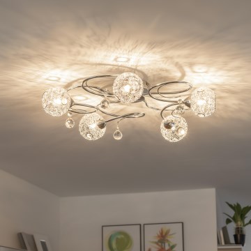 Eglo 32103 - Přisazený lustr VELAGO 5xG9/33W/230V lesklý chrom