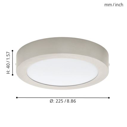 Eglo 32442 - LED stropní svítidlo FUEVA 1 LED/18W/230V