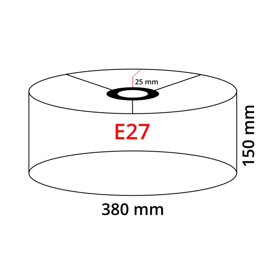 Eglo 32471 - Univerzální stínidlo TUNJA E27 pr. 38 cm bílá