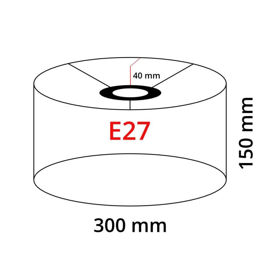 Eglo 32476 - Univerzální stínidlo TUNJA E27 pr. 30 cm bílá