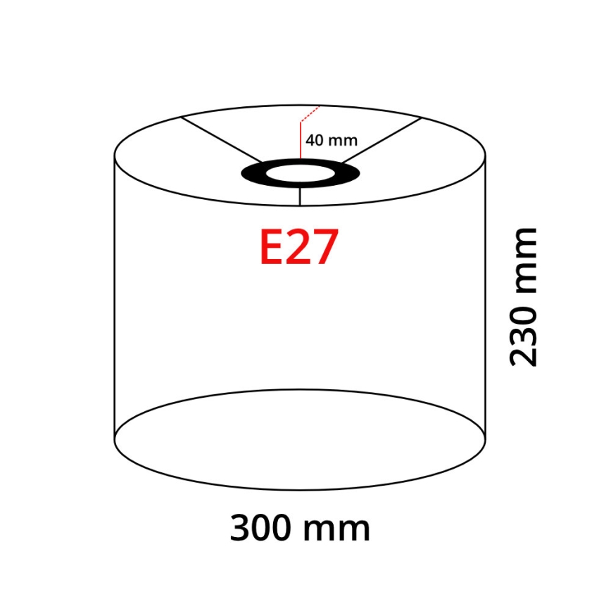 Eglo 32491 - Univerzální stínidlo TUNJA E27 pr. 30 cm hnědá