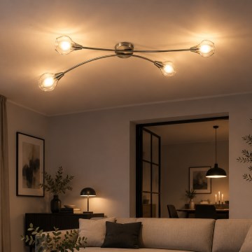 Eglo 32594 - Stropní svítidlo ARNADO 4xG9/33W/230V matný chrom