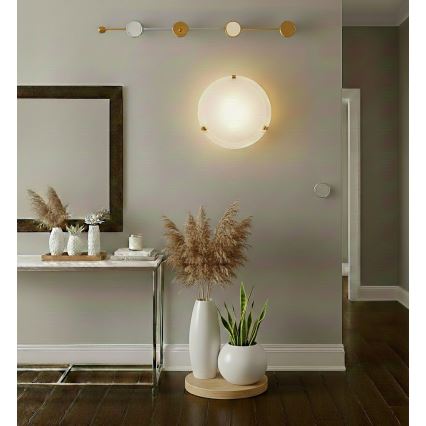 Eglo 32601 - LED Stropní svítidlo SALOME LED/11W/230V pr. 30 cm zlatá/alabastrové sklo