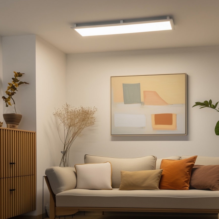 Eglo 32734 - LED RGBW Stmívatelný přisazený/podhledový panel 2v1 SALOBRENA-C LED/34W/230V bílá + dálkové ovládání