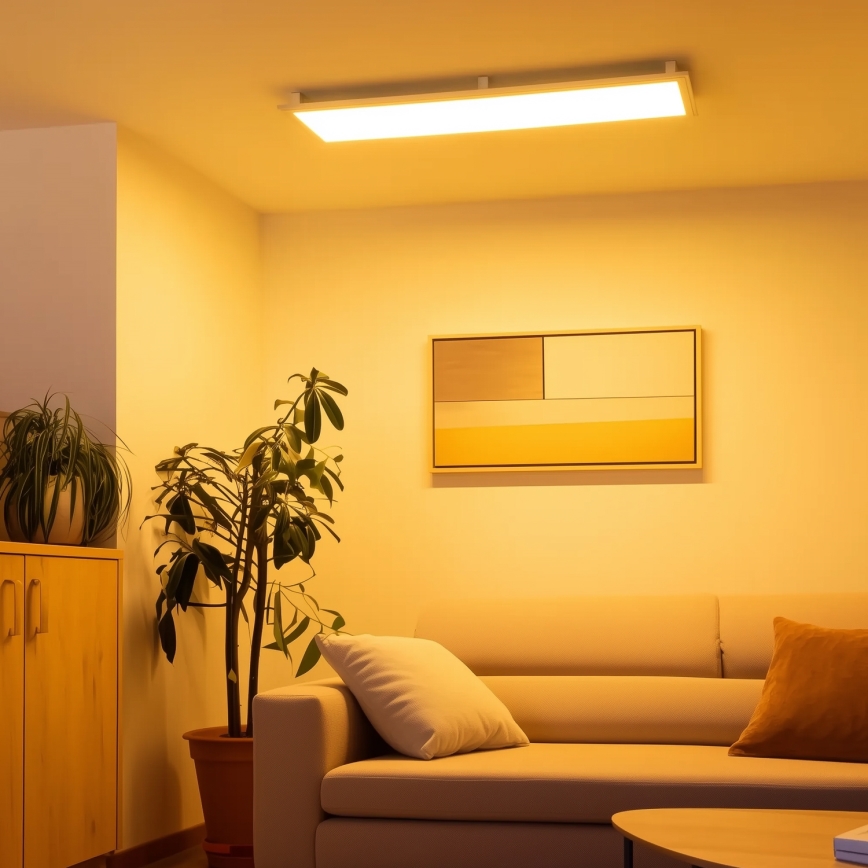 Eglo 32734 - LED RGBW Stmívatelný přisazený/podhledový panel 2v1 SALOBRENA-C LED/34W/230V bílá + dálkové ovládání