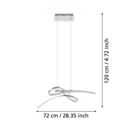 Eglo 32853 - LED Lustr na lanku SYMPHONIE LED/18,9W/230V