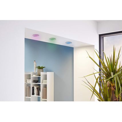 Eglo - SADA 3x LED RGB Stmívatelné podhledové svítidlo FUEVA-C 1xLED/3W/230V