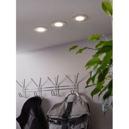 Eglo - SADA 3x LED RGB Stmívatelné podhledové svítidlo FUEVA-C 1xLED/3W/230V