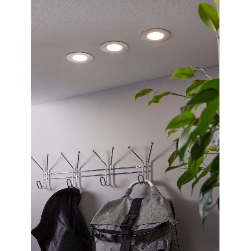 Eglo - SADA 3x LED RGB Stmívatelné podhledové svítidlo FUEVA-C 1xLED/3W/230V