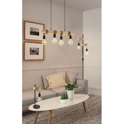 Eglo - Stojací lampa TOWNSHEND 2xE27/10W/230V
