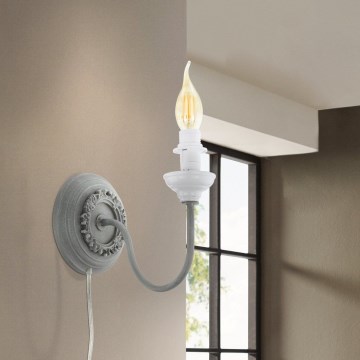 Eglo 33003 - Nástěnná lampa 1xE14/40W/230V šedá