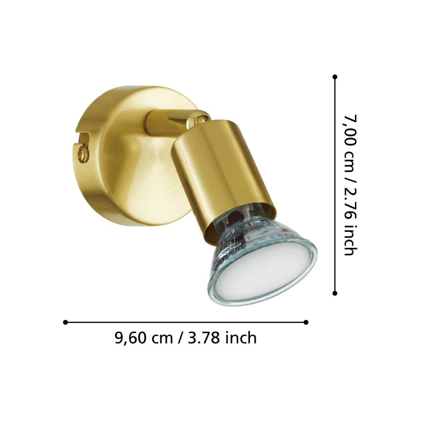 Eglo - LED Nástěnné bodové svítidlo 1xGU10/2,8W/230V 3000K zlatá