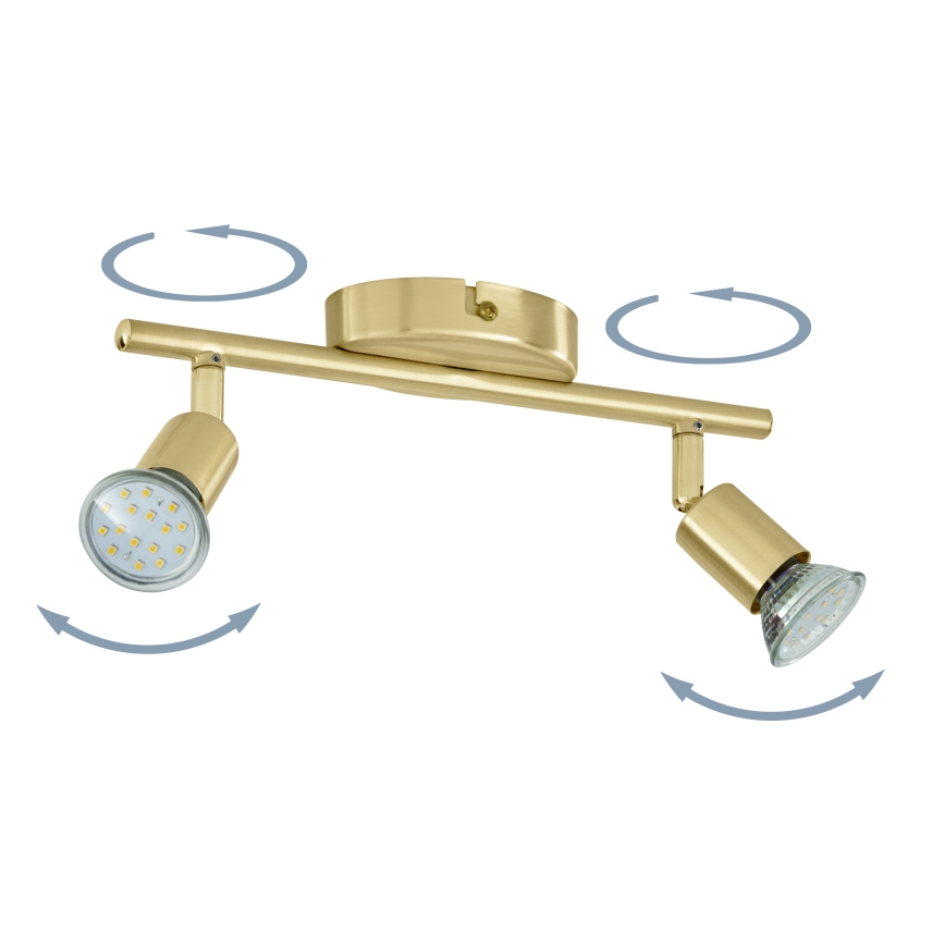 Eglo - LED Bodové svítidlo 2xGU10/2,8W/230V 3000K zlatá