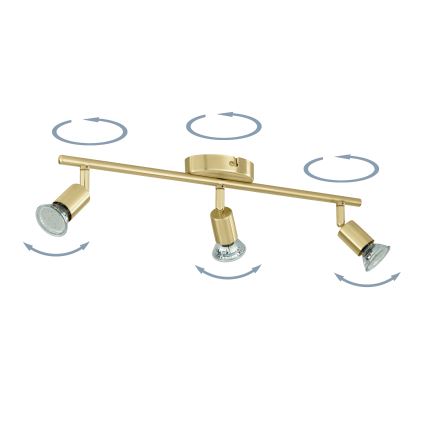 Eglo - LED Bodové svítidlo 3xGU10/2,8W/230V 3000K zlatá