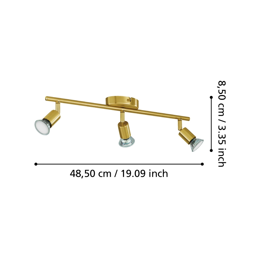 Eglo - LED Bodové svítidlo 3xGU10/2,8W/230V 3000K zlatá