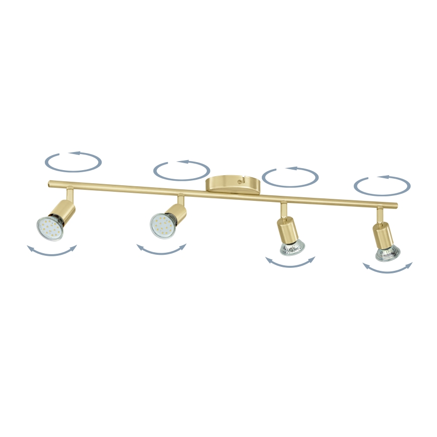 Eglo - LED Bodové svítidlo 4xGU10/2,8W/230V 3000K zlatá