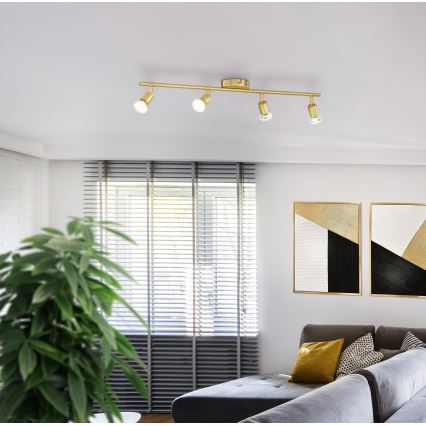Eglo - LED Bodové svítidlo 4xGU10/2,8W/230V 3000K zlatá