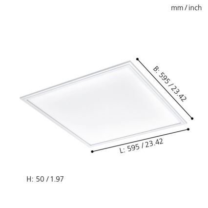 Eglo 33204 - LED RGBW Stmívatelné svítidlo SALOBRENA-C LED/34W/230V 2700-6500K + dálkové ovládání