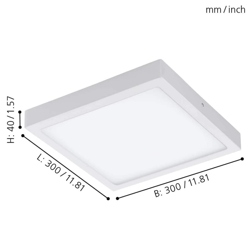 Eglo 33209 - LED RGBW Stmívatelné stropní svítidlo FUEVA-C LED/21W/230V 2700-6500K 30x30 cm bílá