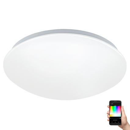Eglo 33219 - LED RGBW Stmívatelné stropní svítidlo GIRON-C LED/17W/230V pr. 30 cm bílá